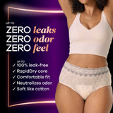 Always Discreet Boutique Incontinence and Postpartum Underwear for Women, Maximum Protection, Large, Rosy, 18 Count