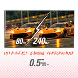 AOC Q32G11ZNE 32" Frameless Gaming Monitor QHD 2560 x 1440, 240Hz, 0.5ms Response time, HDR Ready, Console Gaming Ready, 3-Year Zero Dead Pixel Guarantee, Black