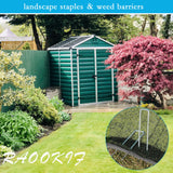 RAOOKIF 8 Inch Galvanized Garden Landscape Staples, 20/50/100/200Pcs Garden Metal Stakes, 11 Gauge Heavy Duty Ground Stakes for Decoration, Fence, Lawn, Fabric Pins