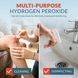 Epic Medical Supply 3% Hydrogen Peroxide - First Aid Antiseptic & Multipurpose Cleaner - Topical Wash for Cuts, Scrapes and Minor Cuts - H2O2 Hydrogen Peroxide 3 Percent USP Solution (1 Gallon)