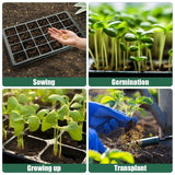 24XL Cell Seed Starter Tray with Dome, 5-Pack 2" Plug Seedling Trays (Total 120 Cells), Plant Germination Tray with Humidity Vented Lid and Base, Mini Propagator Plant Greenhouse for Seed Growing