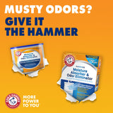 Arm & Hammer Fragrance Free Moisture Absorber and Odor Eliminator, 14 oz. Tub, 3 Ct, Attract and Trap Excess Moisture, Eliminate Musty Odors
