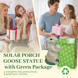 Solar Rabbit Garden Statue Outdoor Decor, Bunny Figurines with Solar Lights, Yard Decorations for Patio Balcony Yard Lawn Ornament - Unique Birthday Easter Housewarming Gifts for Women, Mom, Grandma