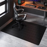SALLOUS Chair Mat for Hard Floor, 47" x 36" Vinyl Gaming Chair Mat for Hard Surface, Multi-Purpose Hard Floor Protector Desk Chair Mat for Home Office (Black)