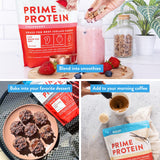 Equip Foods Prime Protein Powder | Clean, Grass Fed Beef Protein Isolate | Carnivore Protein Powder | Paleo, Keto Friendly | Gluten, Dairy Free | Helps Build & Repair Tissue | 30 Servings, Strawberry