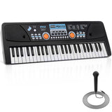 Pyle, Electric 49 Keys-Portable Digital Musical Karaoke Piano Keyboard-8 Rhythms 16 Tones, Stereo Speakers, Rechargeable Battery-Wired Microphone-Beginners Kids Adult PKBRD4113 (PKBRD4113.3)