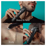Braun All-in-One Style Kit Series 5 5490, 9-in-1 Trimmer for Men with Beard Trimmer, Body Trimmer for Manscaping, Hair Clippers & More, Ultra-Sharp Blade, 40 Length Settings, Waterproof