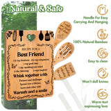 Best Friend Birthday Christmas Gifts for Women - Bamboo Cutting Board Set, Bestie Friendship Gifts for Women, Ideal Gifts for Birthday Graduation Wedding Job Move House Christmas Thanksgiving.