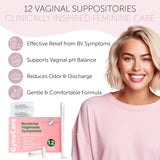 Bacterial Vaginosis Symptoms Relief For Women | Boric Acid Suppositories For Women | Natural Homeopathic for Odor, Itching, Discharge, BV, and Vaginal Microbiota Imbalance | 12 Vaginal Suppositories
