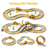 iHaHa Toddler Boy Toys 236 PCS Race Tracks Toys Gifts for 3 4 5 Year Old Boys Kids, 6 PCS Construction Car Toys Gifts for 2 3 4 5 Year Old Boys, Christmas Birthday Gifts Toys for 3 4 5 Year Old Boys