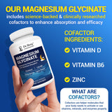Dr. Berg Maximum Strength 4-in-1 Chelated Magnesium Glycinate with Clean, Potent & Pure Ingredients | 4X Lab-Tested & Verified | USA Formulated Magnesium Supplement Capsules | 90 Capsules