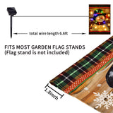 Lighted Christmas Snowman Garden Flag Outdoor Decor, 12x18 In