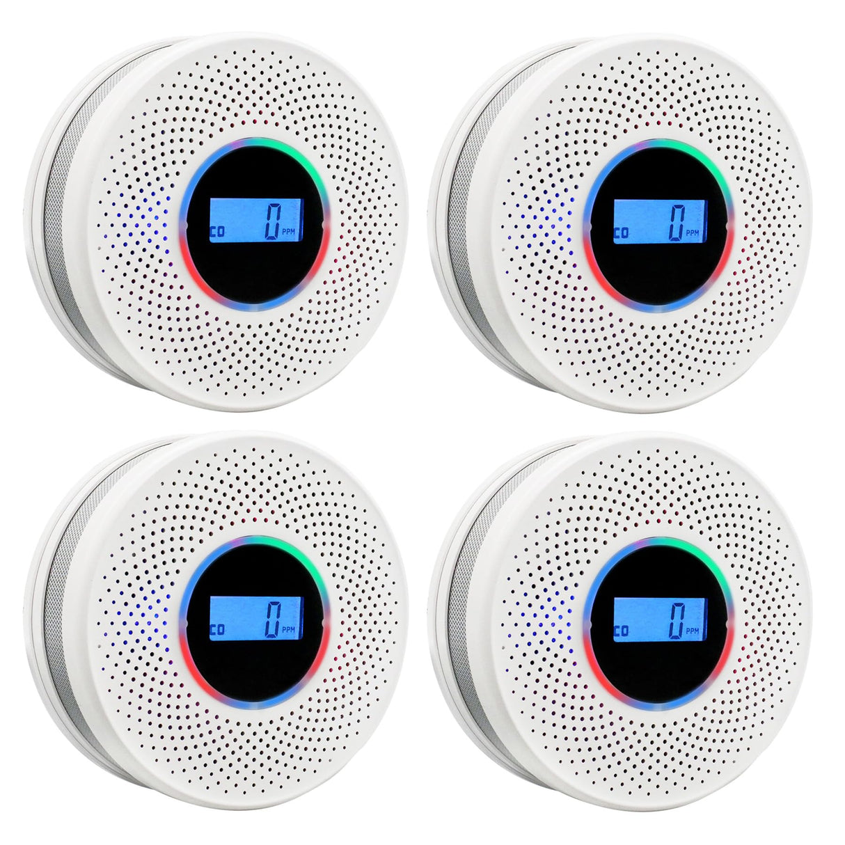Smoke Detector Carbon Monoxide Detector Combo with Digital Display and Sound Light Alarm, 2-in-1 Smoke & CO Alarm with Battery Operated for Home, Travel or RV