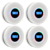 Smoke Detector Carbon Monoxide Detector Combo with Digital Display and Sound Light Alarm, 2-in-1 Smoke & CO Alarm with Battery Operated for Home, Travel or RV
