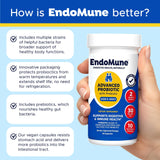 Endomune Advanced Adult Multi-Strain Probiotic Supplement with Prebiotic - 10 Strains, 30 Billion CFU - Physician Formulated (60-Count)