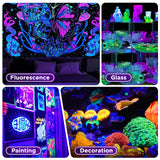 150W UV Black Light, 2 Pack Powerful IP66 Waterproof LED Lamps for Neon Glow Party, Halloween, Christmas Decor and Art Displays in Large Space (150W (2 Pack))