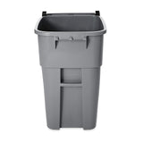 Rubbermaid Commercial Products BRUTE Rollout Plastic Trash/Garbage Can/Bin with Wheels 65 Gal for Restaurants/Hospitals/Offices/Back of House/Warehouses/Home