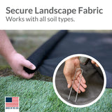 Pinnacle Mercantile Garden Stakes 6 Inch 11 Gauge Galvanized Steel Landscape Staples, Heavy Duty Landscape Fabric Stakes 100 Pack for Weed Barrier, Sod, Edging, Fencing and Drip Irrigation Made in USA