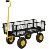 NorthSky Heavy Duty Garden Cart - 800lbs Load Capacity with 180° Rotating Handle, 10" All-Terrain Tires, Removable Sides for Easy Hauling, Garden Wagon for Yard Work, Outdoor Utility Cart