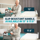 Lunderg Bed Rails for Elderly Adults Safety - with Motion Light, Storage Pocket & Non-Slip Handle Bar - Bed Railings for Seniors & Surgery Patients - The Bedside Assist Makes Getting in & Out Easier