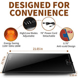 Warming Mat for Food (L 22"x14"), Warming Trays for Buffets Party & Daily Use, Temperature Control Food Warmer, Full Surface Warm Tempered Glass Food Warming Mat, Black Electric Warming Tray
