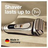 Braun Series 9 Pro 9487cc Electric Razor for Men, Wet & Dry, Electric Razor, Rechargeable, Electric Shaver with Clean & Charge Station and ProCare Attachment