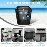 XYFuuee 2-in-1 Cooler Organizer Insert for X Large Bogg Bag Accessories, PEVA Portable Leak-Proof Ice Chest, Lightweight Mesh Divider Inserts Pouch with 4Fastener for XL Bog Beach Rubber Tote, Black