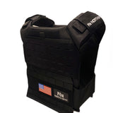 North Gym Adjustable Weighted Vest/Incl. 2 Innovative Moulded Weights for Best fit / 14lbs / 20lbs/ 30lbs/ 40lbs (Black 40lbs)