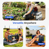 Dekool Garden Kneeler and Seat with Upgraded Wide & 3" Thick Kneeling Pad, Heavy Duty Garden Stool with 2 Large Tool Bags, Portable Bench for Weeding, Gardening Gifts for Women, Men, Seniors, Grey