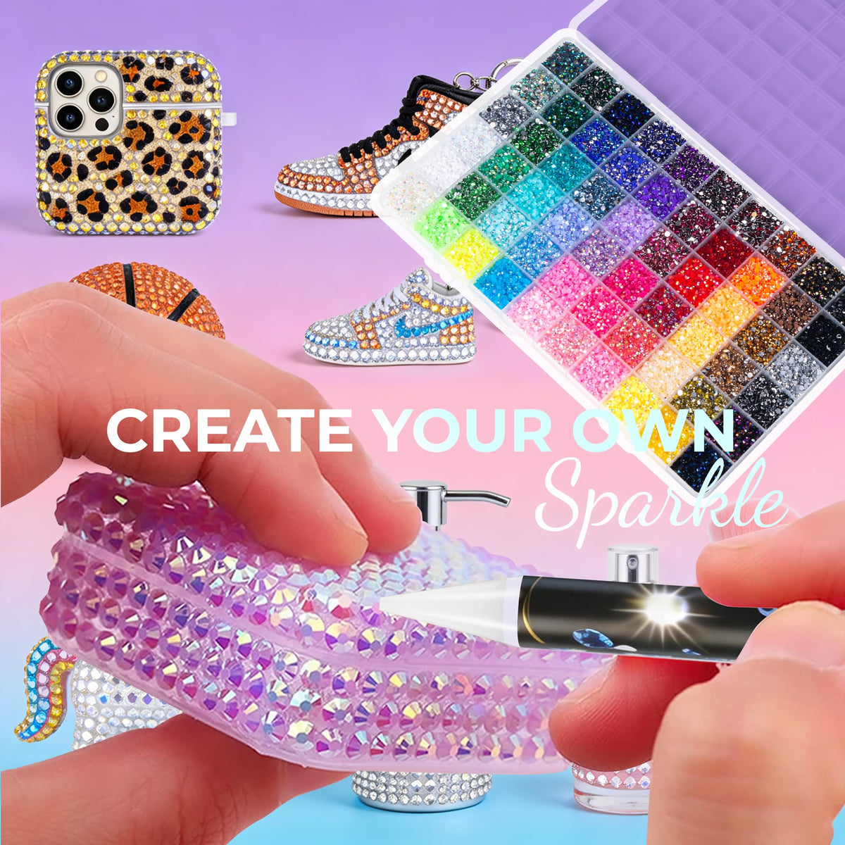 Bedazzling Kit 48000Pcs 60 Colors 3mm Resin Jelly Rhinestones - Diamond Art