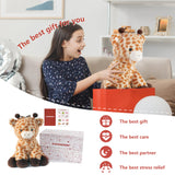 Niuniu Daddy 14" | 3.5 Pound Giraffe Weighted Plush Stuffed Animal, Heavy Giraffe Pillowfort Toys for Kids Adults, Weighted Beads for Stuffed Animals Body Pillow for Gift Birthday Christmas Holiday