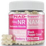SHIZAM Nicotinamide Riboside NR NAM Resveratrol Gummies, 1000mg NAD+ NAD + Plus Nrf2 Activator Booster w Pure Niacinamide Vitamins B3 Capsules Pills Powder Supplements Alt NDA Regenerator 500mg