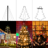 Dazzle Bright Christmas Tree Lights, 448 LED Waterfall Tree Topper Lights with Remote & 8 Lighting Modes, 8.2FT X 16 Lines Christmas Light for Indoor Outdoor Yard Party Xmas Decoration (Warm White)