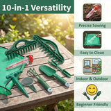 Bonsai Tools Kit 10Pcs Indoor & Outdoor Gardening Tool Potting Mat