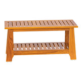 NNN 36" Commercial Teak Shower Bench - 8 Non-Slip Leveling Feet & 350 lbs Capacity | Rock-Solid Stability for Seniors & Spa Safety | Waterproof Design for Saunas/Outdoor Pools (Patented)