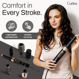 Hair Dryer Brush 1200 Watts 6 in 1 Hair Accessories Blow Dryer Automatic Curling Iron with Storage Box in Black for Curl Enhancing Hair Smoothing Volumizing Styling - by Curlee
