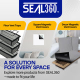 SEAL360 Magnetic Vent Covers (3-Pack), Pockets for Complete Seal, 5.5" X 12" (White) for Floor, Wall, or Ceiling Vents and Air Registers, for RV, Home HVAC and AC Vents, Vent Not Included