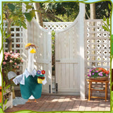 EKOREST Gardener Porch Goose Outfits for 23 Inch Lawn Statue, Summer Gardener with Flower Pot and Shovel Costume for Plastic/Cement Statue, Spring Sculpture Clothes for Yard Patio Party Decoration