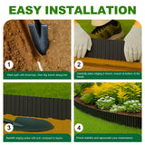 SJPULMO Corrugated Metal Edging, 6"x45Ft Rust-proof Landscape Edging Border