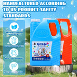 EagleStone Bubbles Solution Refill 2 Bottles 64 oz (Up to 5 Gallon) Concentrated, Giant Bubble Solution for Machines, Guns, Wands - Summer, Easter, Christmas Toys