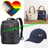 HAFILO 25/50/100 Metal Hearts Inclusive Progress Pride Pin Rainbow Gay Flag LGBTQ Progressive Lapel Pins for clothing Backpack hat Pride Month Decoration Gift Bulk (50)