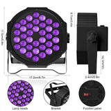 U`King 36LED Black Lights, 72W UV Blacklights Stage Lights with Glow in The Dark Party Supplies by Remote DMX Control for Christmas Blacklight Tapestry Church Birthday Party DJ Bars Nightclubs