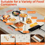 Warming Mat for Food | Dishwasher Friendly,Full-Surface Food Warmer with 6-Mode Adjustable and Timer,Roll-Up & Portable Silicone Food Heating Pad with Child Lock,Electric Warming Tray for Buffet Party