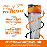 HELIMIX 2.0 Vortex Blender Shaker Bottle Holds upto 28oz | No Blending Ball or Whisk | USA Made | Portable Pre Workout Whey Protein Drink Shaker Cup | Mixes Cocktails Smoothies Shakes | Top Rack Safe