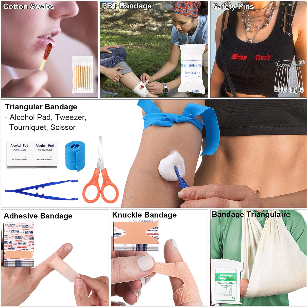 Emergency Survival Kit and First Aid Kit, 142Pcs Survival Gear and Supplies Equipment with Molle Pouch, Gift for Christmas Men Dad Husband Camping Essentials Hiking Hunting Outdoor Adventure (Black)