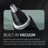 Panasonic Ear and Nose Hair Trimmer for Men with Vacuum Cleaning System, Powerful Motor and Dual-Edge Blades for Smoother Cutting, Wet/Dry – ER-GN70-K (Black)