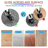 Gaming Chair Wheels - 2.5 inch Heavy Duty Caster Wheels(2200lbs),Mute Rolling Desk Chair Wheels Replacement (Set of 5)-Rubber Office Chair Wheels for Carpet, Wood Floors,Hardwood Floors