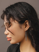 HAQUIL Gothic Punk Sword Dangle Drop Earrings for Women, Goth Jewelry Gift