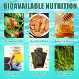 Sea Moss Gummies 16-in-1 | Irish Seamoss Gummies for Women Men with Black Seed Oil & Ashwagandha & Burdock & Bladderwrack | Boosts Immune Support, Skin Health and Digestion | 30 Gummies