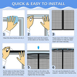 Garage Door Screen for 1 Car Garage 10x7FT, Magnetic Screen Garage with Retractable Fiberglass Mesh and Heavy Duty Weighted Bottom, Easy Assembly & Pass, Hands Free Screen Door Kit
